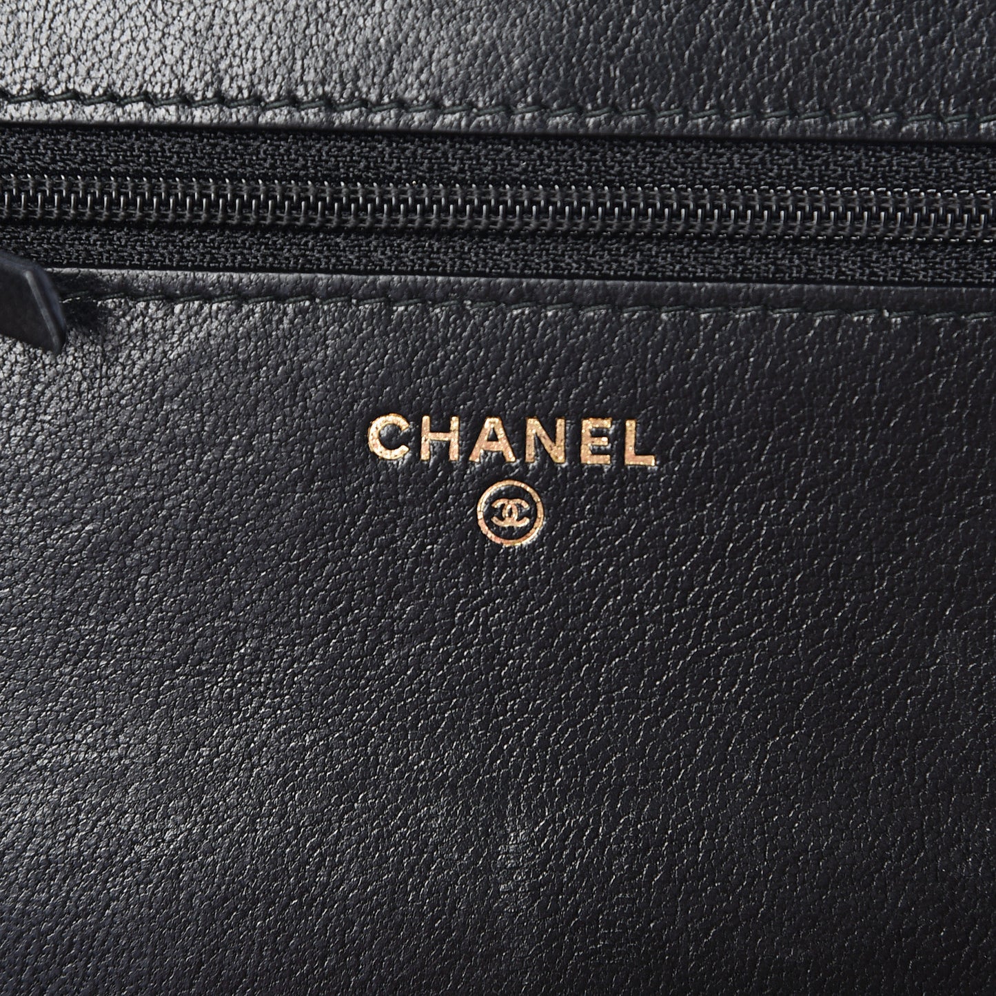 Sheepskin Quilted Mademoiselle Vintage Wallet On Chain WOC Black