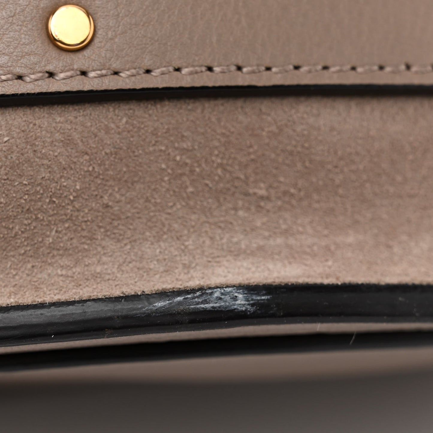 Calfskin Suede Small Nile Bracelet Bag Motty Grey