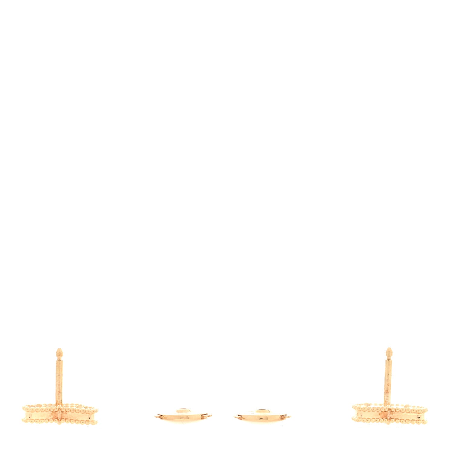 Van Cleef & Arpels 18K Yellow Gold Mother of Pearl Sweet Alhambra Butterfly Earrings 3 of 5