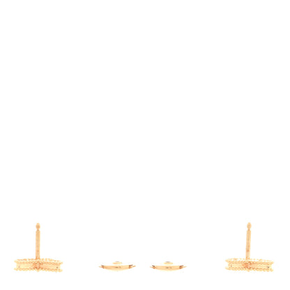 Van Cleef & Arpels 18K Yellow Gold Mother of Pearl Sweet Alhambra Butterfly Earrings 3 of 5