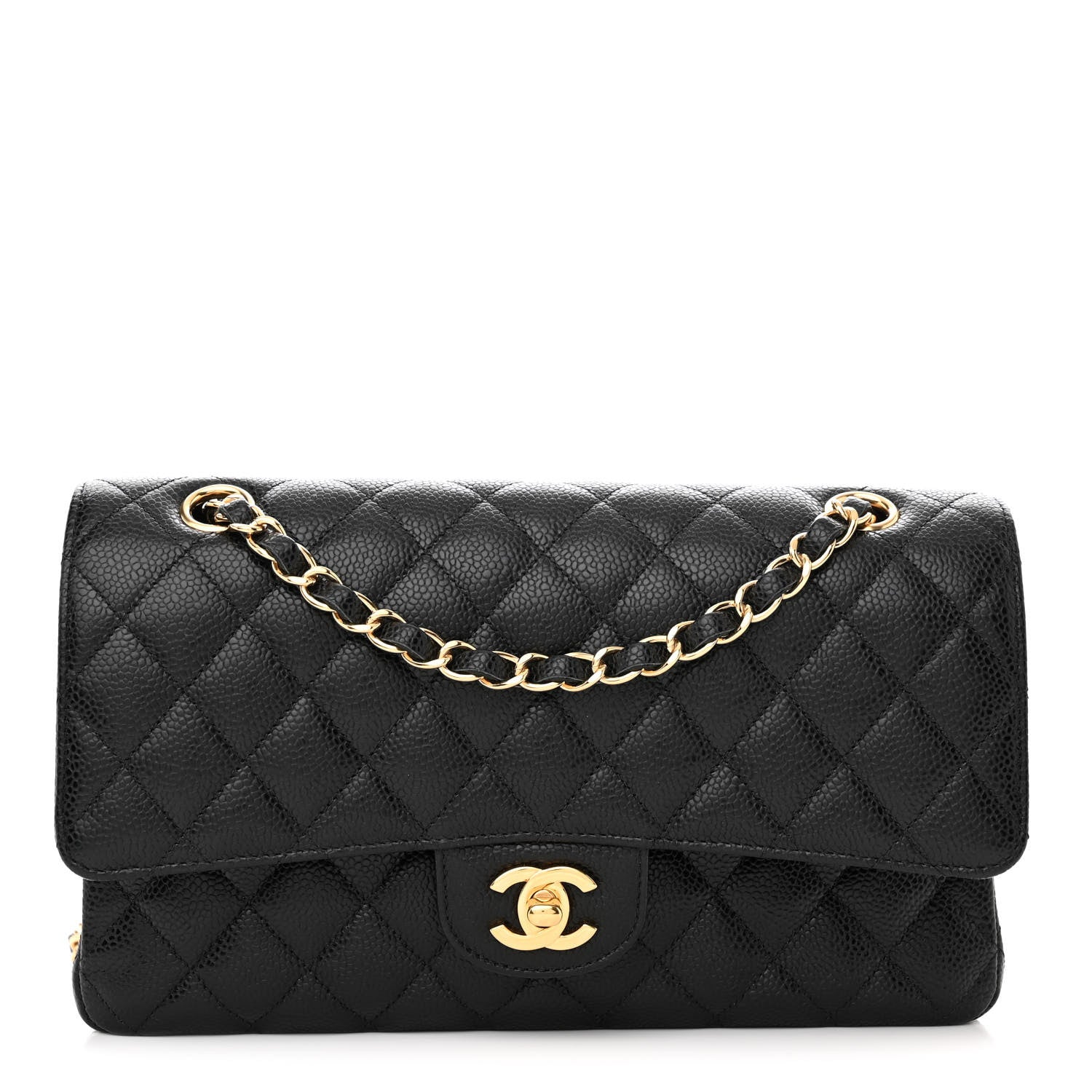 Chanel Caviar Quilted Medium Double Flap Black 1 of 11