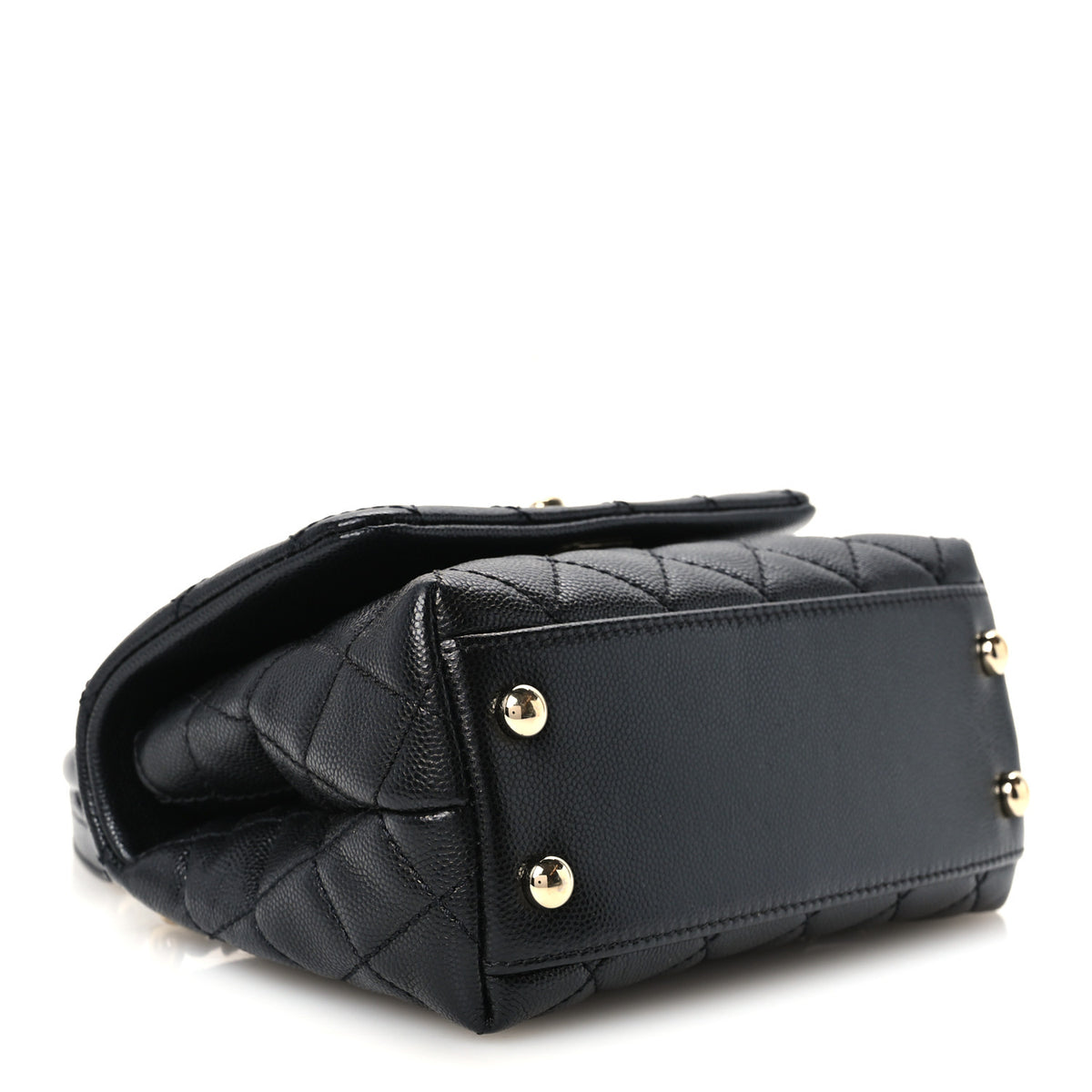 Caviar Quilted Extra Mini Coco Handle Flap Black