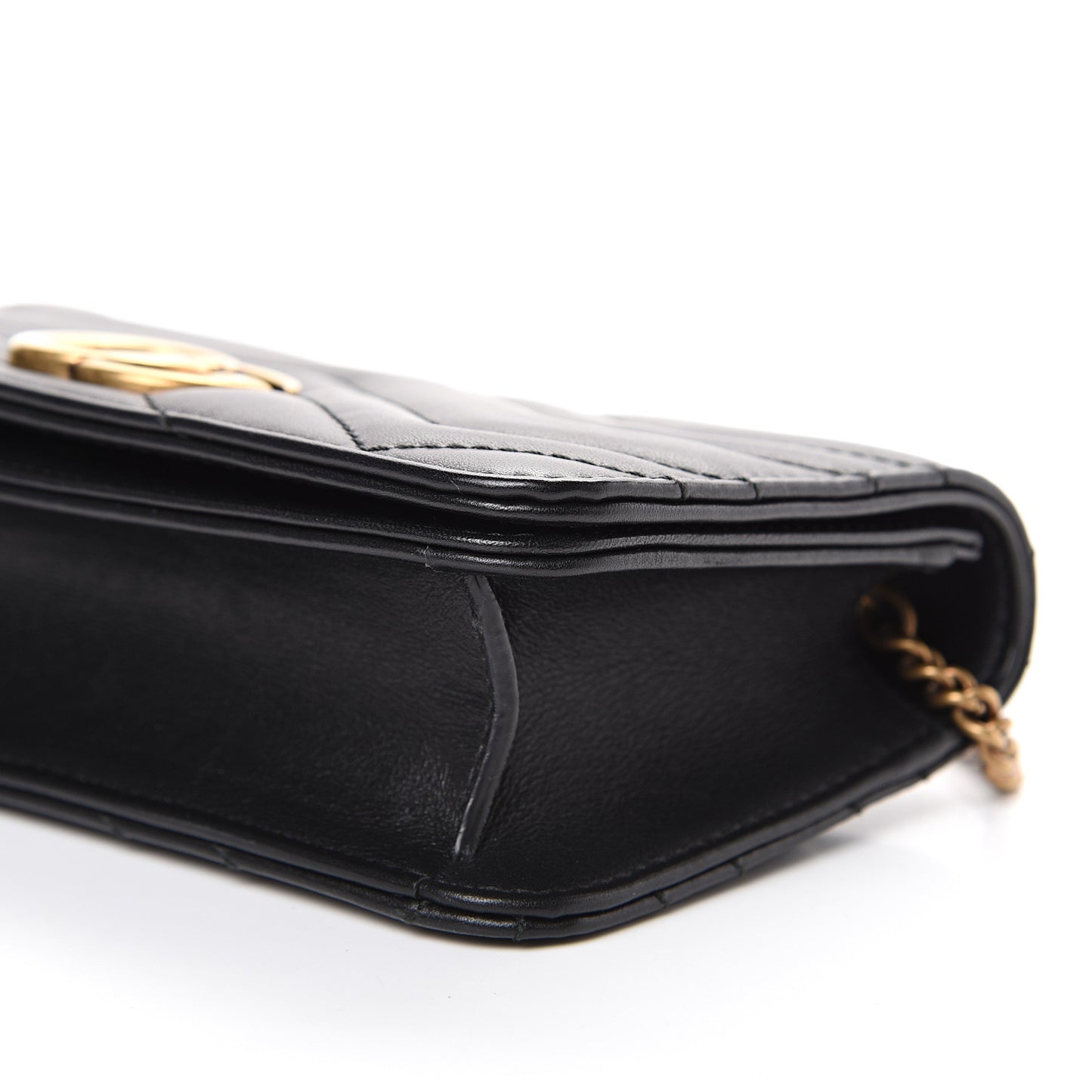 Calfskin Matelasse GG Marmont Mini Bag Black