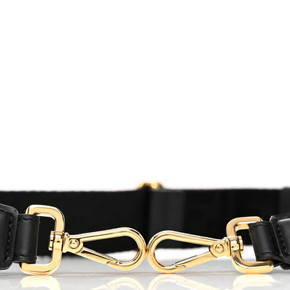 Fendi Jacquard Ribbon Vitello King FF Bi-Color Intreccio Adjustable Strap You Black 5 of 5
