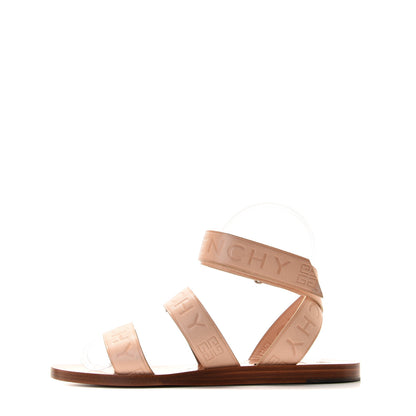 Givenchy Calfskin Logo Ankle Strap Sandals 37 Brown 1 of 10