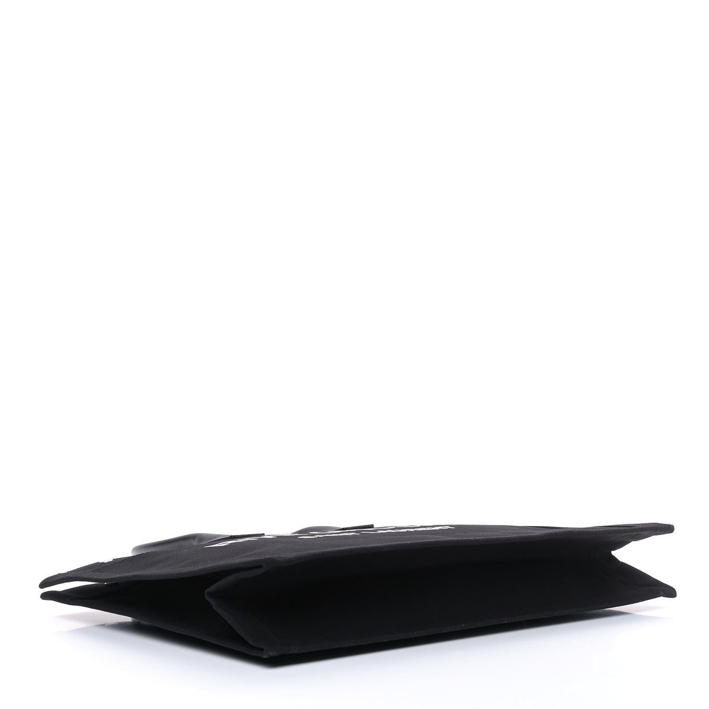 Linen Calfskin Rive Gauche Tote Black