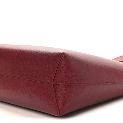 Mansur Gavriel Saffiano Small Shopping Tote Claret 9 of 10