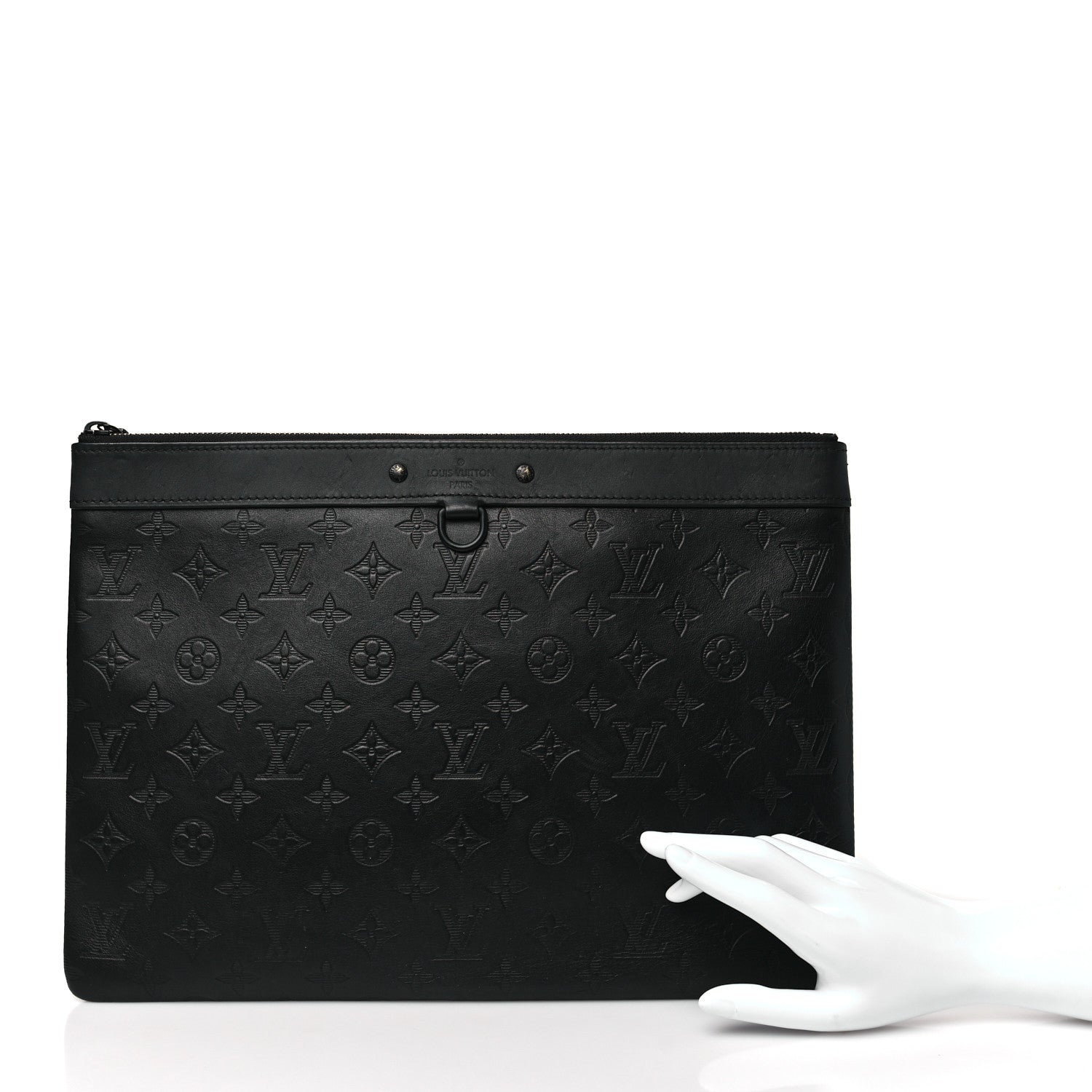 Louis Vuitton Calfskin Monogram Shadow Discovery Pochette Black 1 of 7