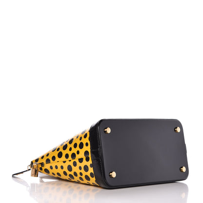 Louis Vuitton Vernis Kusama Infinity Dots Lockit MM Yellow 4 of 8