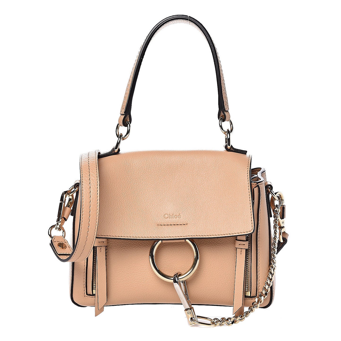 Calfskin Mini Faye Day Shoulder Bag Blush Nude