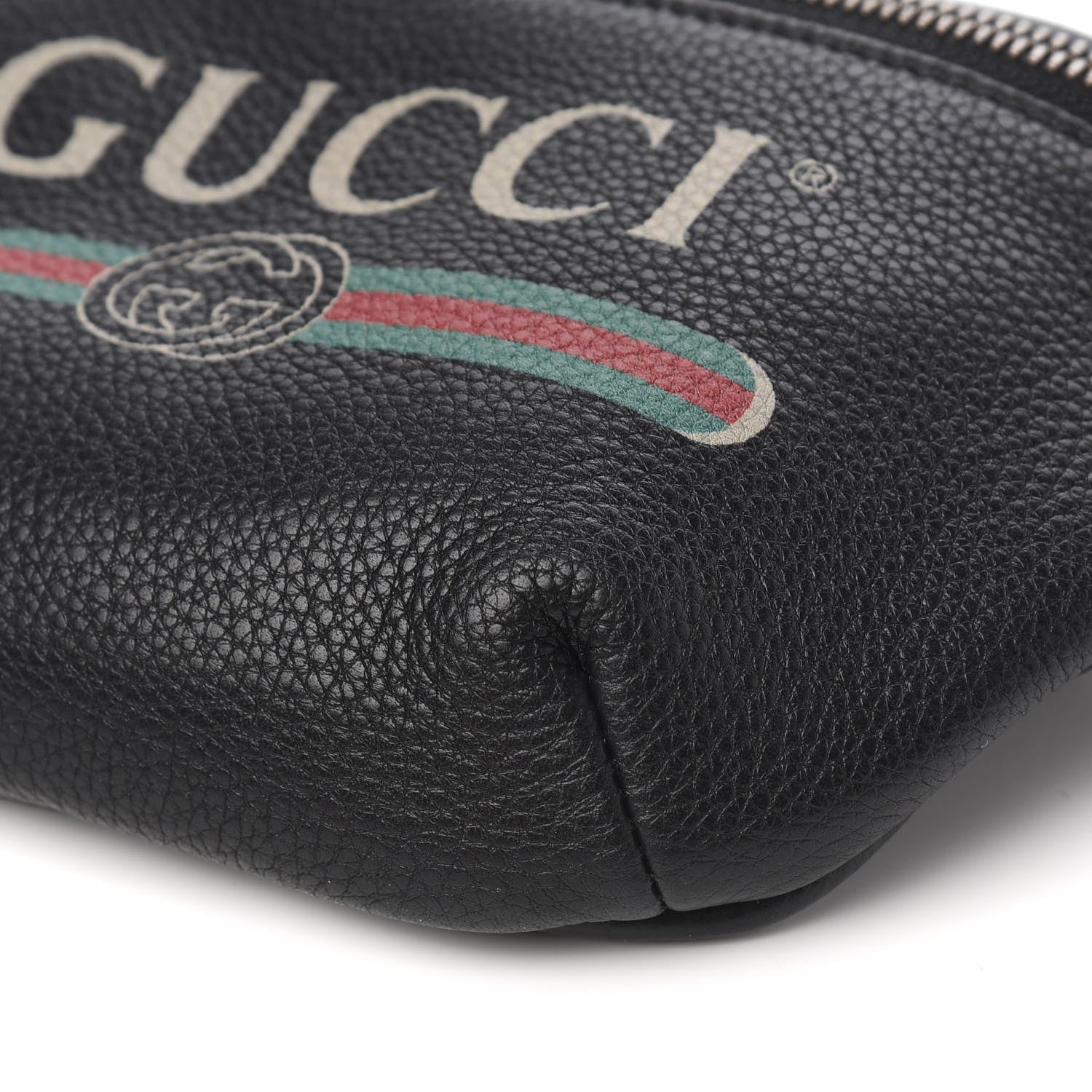 Gucci Grained Calfskin Small Logo Belt Bag Black 8 of 9