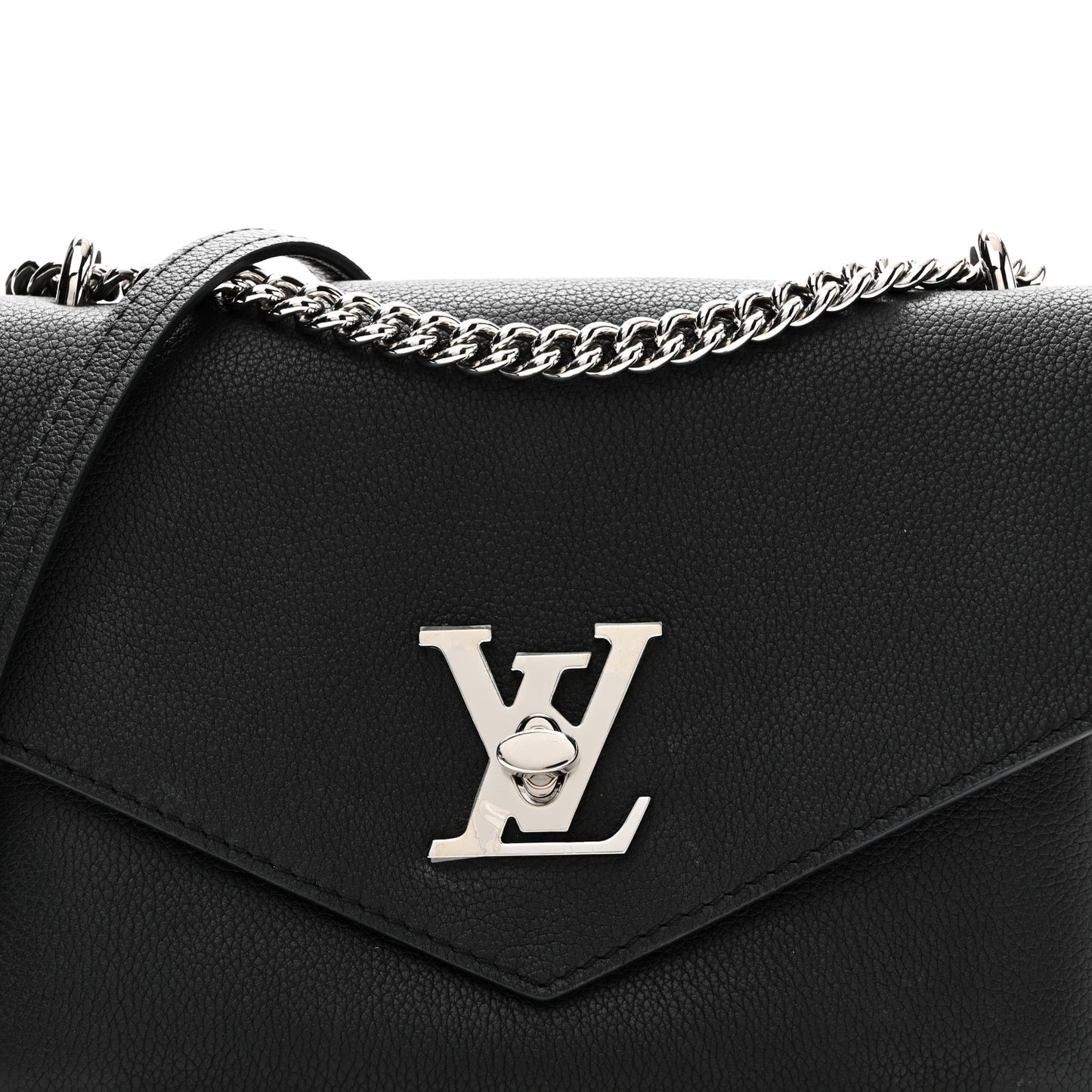 Soft Calfskin My Lockme Chain Bag BB Black
