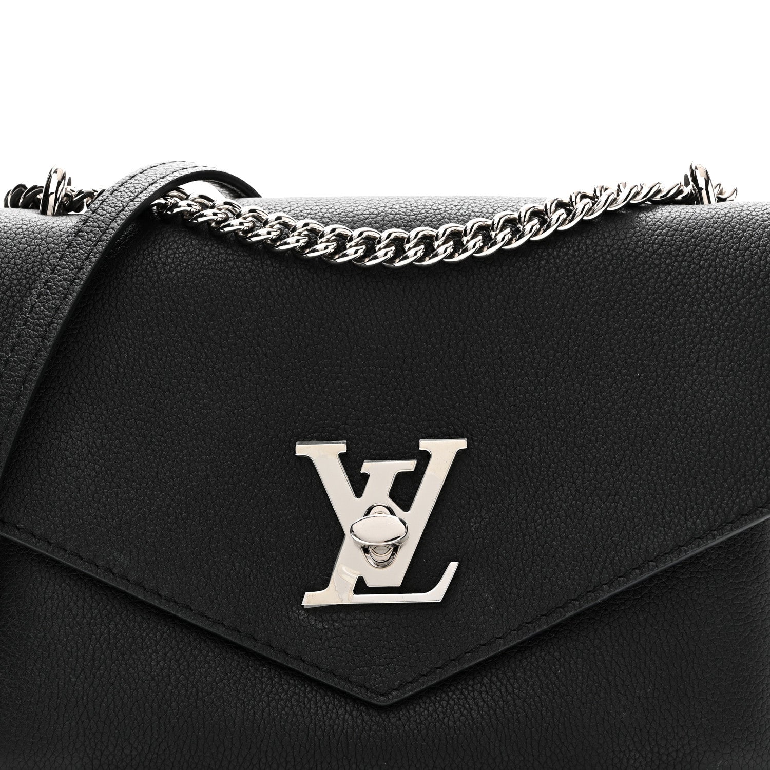 Louis Vuitton Soft Calfskin My Lockme Chain Bag BB Black 7 of 10