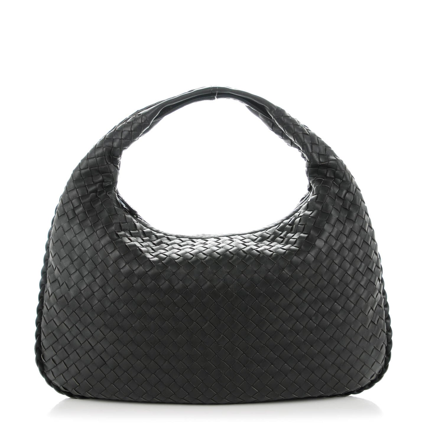Nappa Intrecciato Medium Veneta Hobo Dark Grey