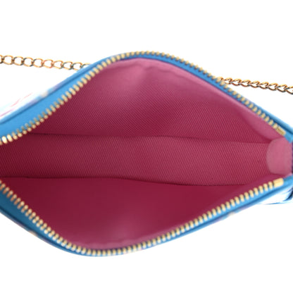 Louis Vuitton Vernis Valentine Mini Pochette Accessories Baby Blue Neon 5 of 7