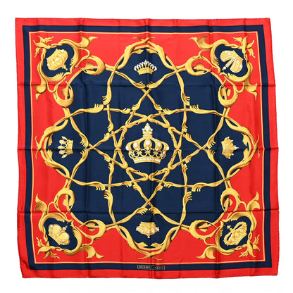 Hermes Silk Couronnes Crown Scarf 90 1 of 3