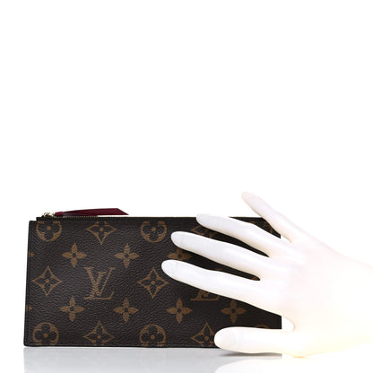 Louis Vuitton Monogram Felicie Chain Wallet Zippered Insert Fuchsia 2 of 8