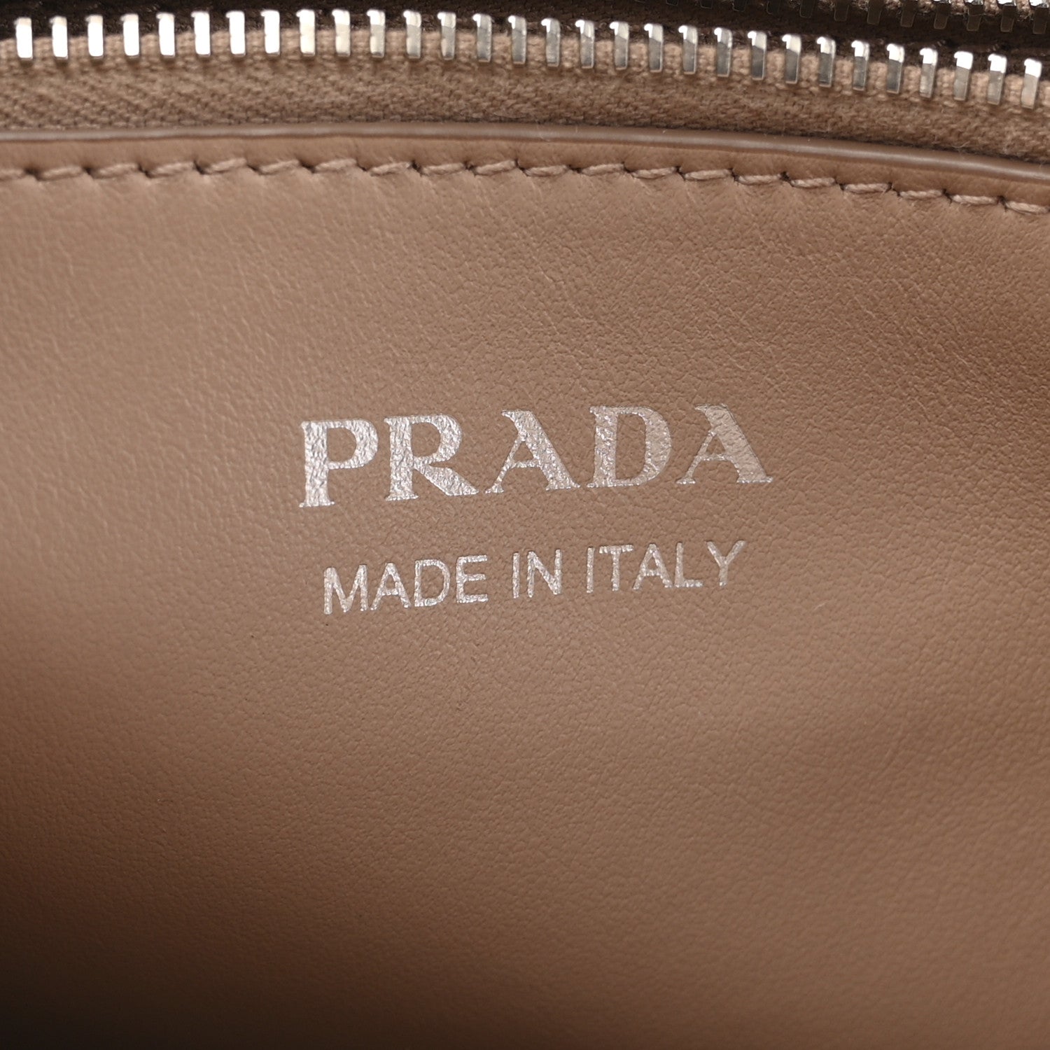 Prada Soft Calfskin Impunture Diagramme Tote Cipria 6 of 12
