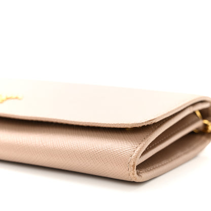 Prada Saffiano Metal Oro Chain Wallet Cammeo 9 of 11