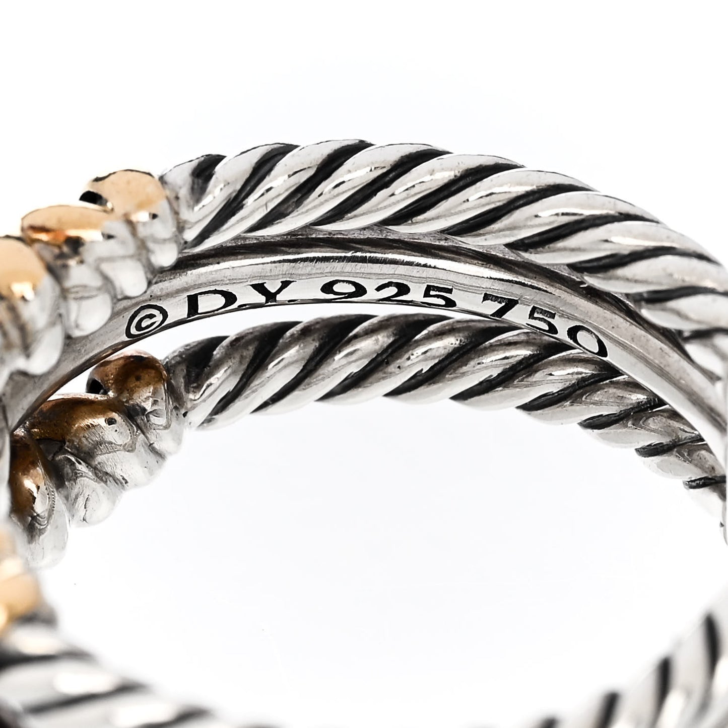 Sterling Silver 18K Yellow Gold Diamond Petite Helena Wrap Three Row Ring 57 8