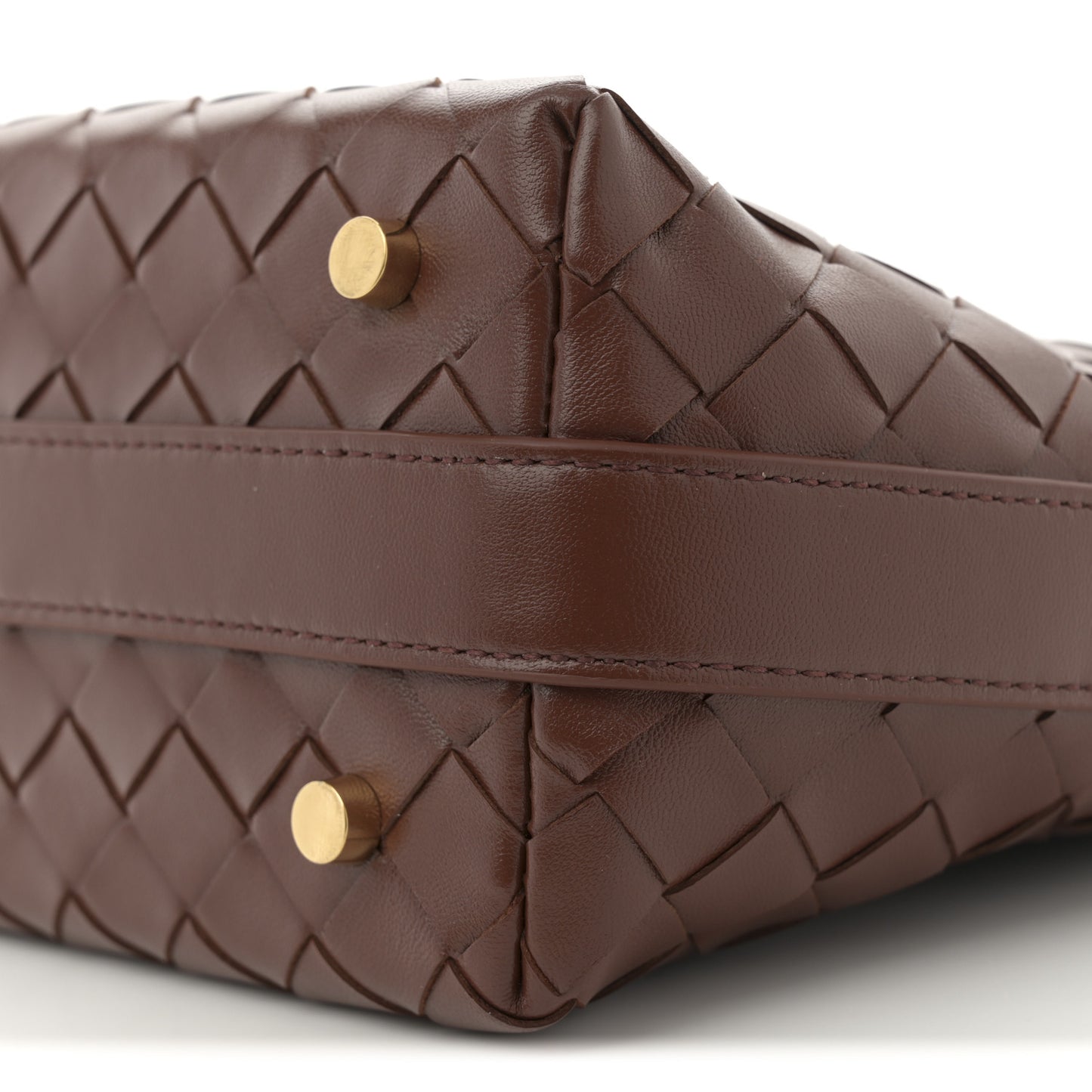 Calfskin Nappa Intrecciato Mini Wallace Sapele