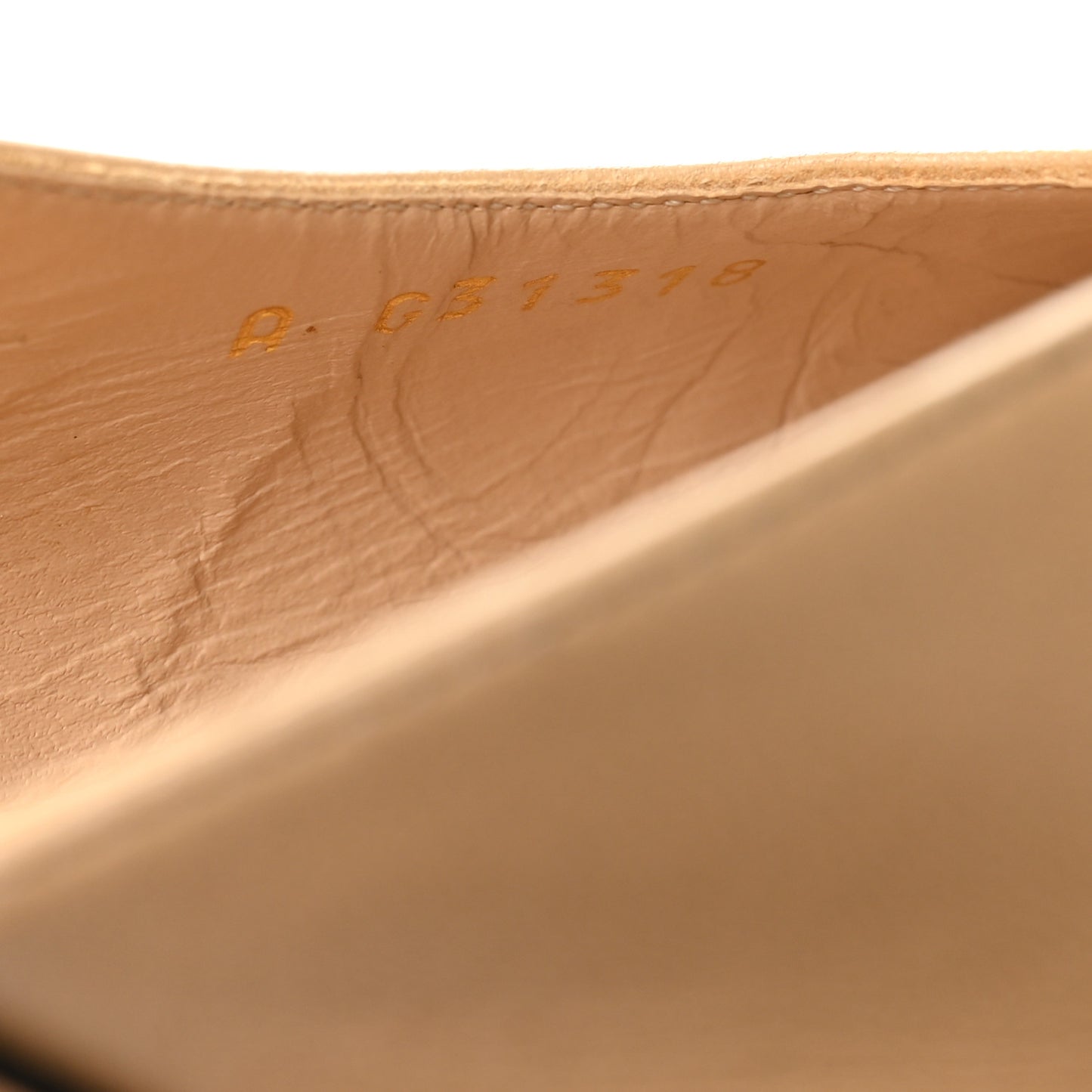 Goatskin Grosgrain Cap Toe CC Slingback Pumps 40.5 Beige Black