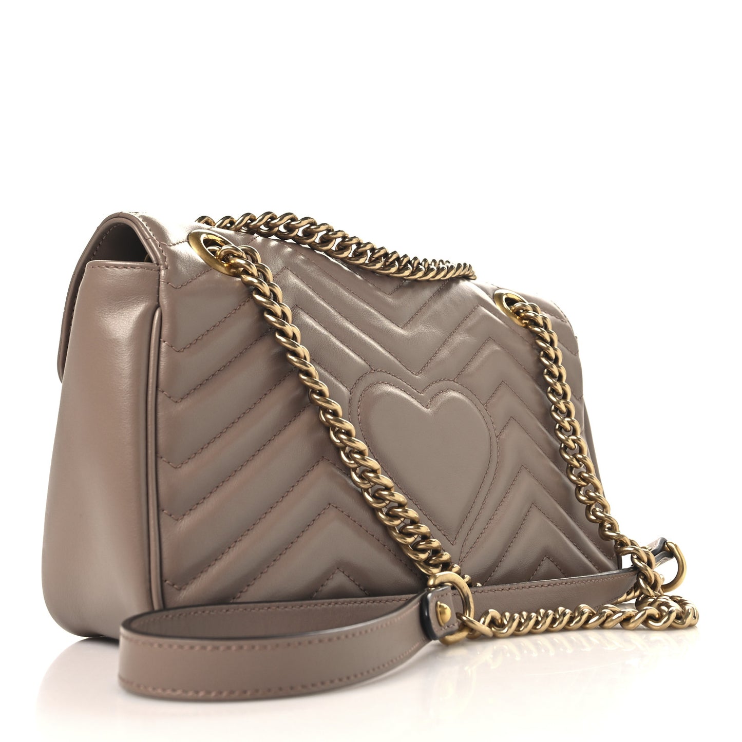 Calfskin Matelasse Small GG Marmont Shoulder Bag Porcelain Rose