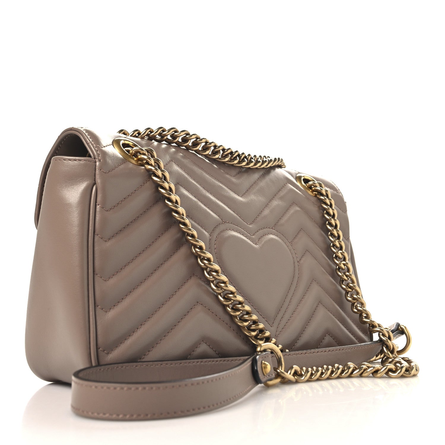 Gucci Calfskin Matelasse Small GG Marmont Shoulder Bag Porcelain Rose 3 of 11