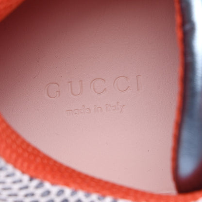 Gucci X SEGA Metallic Calfskin Mesh Womens Flashtrek Sneakers 40.5 Rame Mystic White Lago 8 of 10