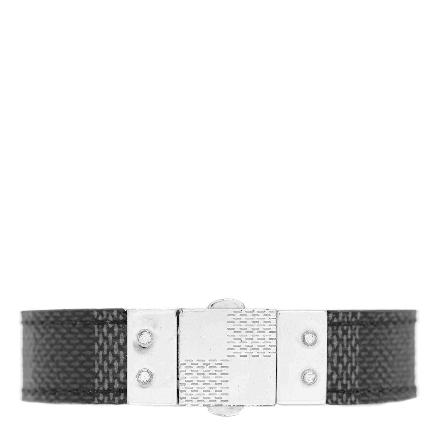 Louis Vuitton Damier Graphite Check It Reversible Bracelet 21 1 of 5