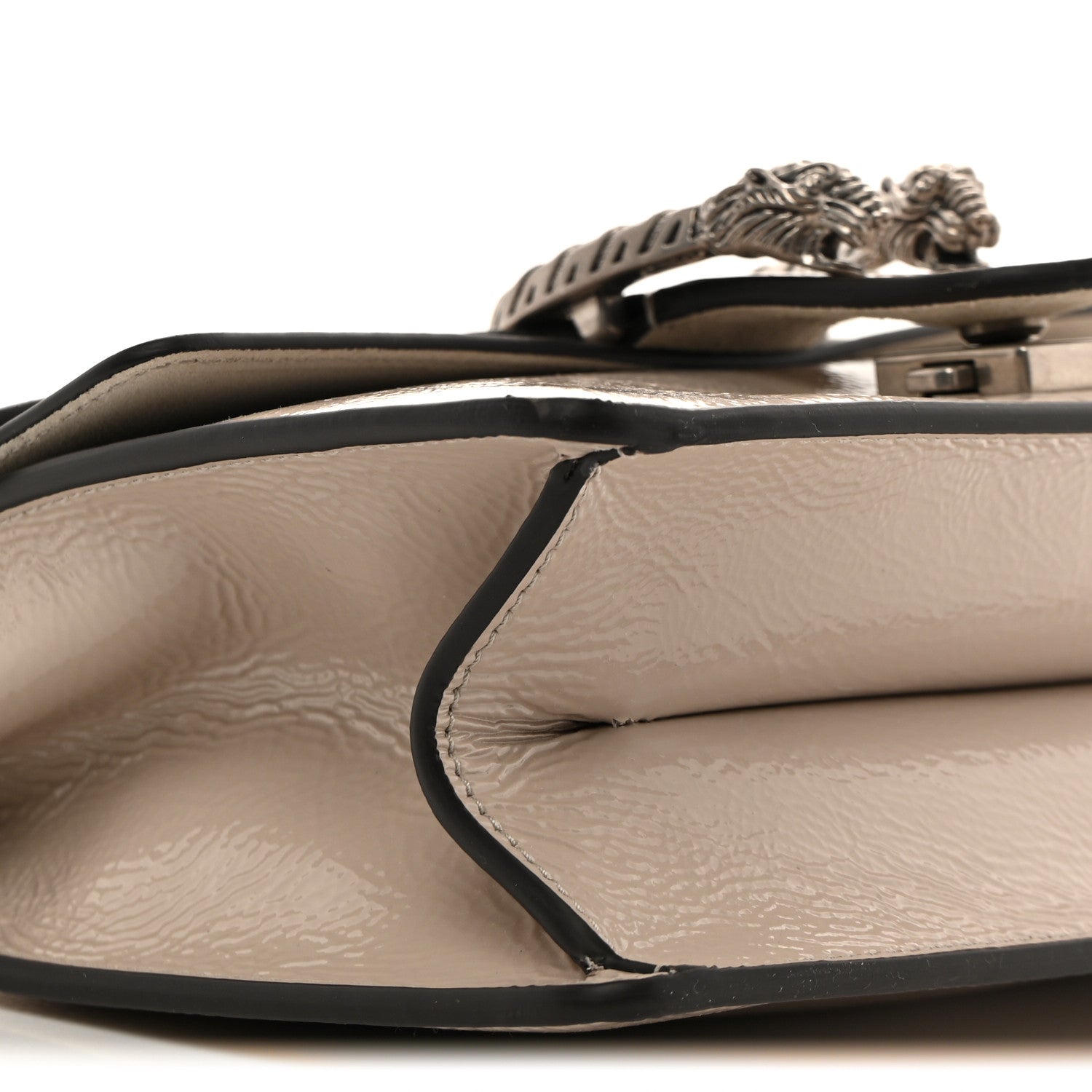 Gucci Crinkled Patent Small Dionysus Top Handle Bag Sphinx 9 of 10