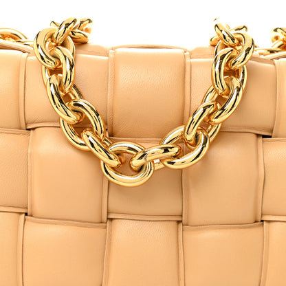 Bottega Veneta Lambskin Maxi Intreccio Padded Chain Cassette Crossbody Bag Porridge 8 of 11
