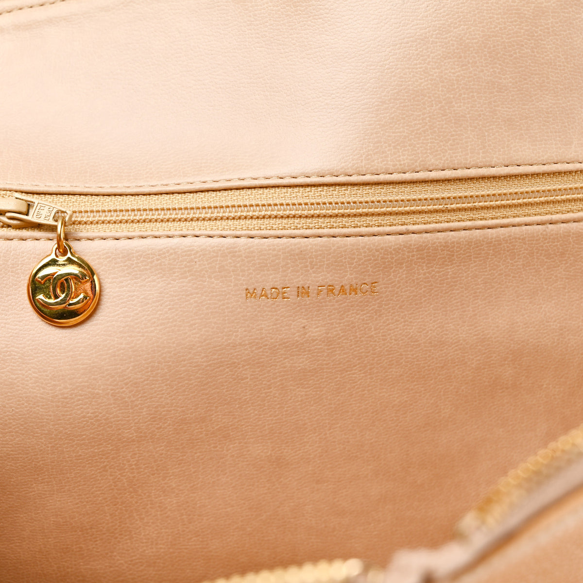 Chanel Caviar CC Timeless Shoulder Bag Beige 7 of 11