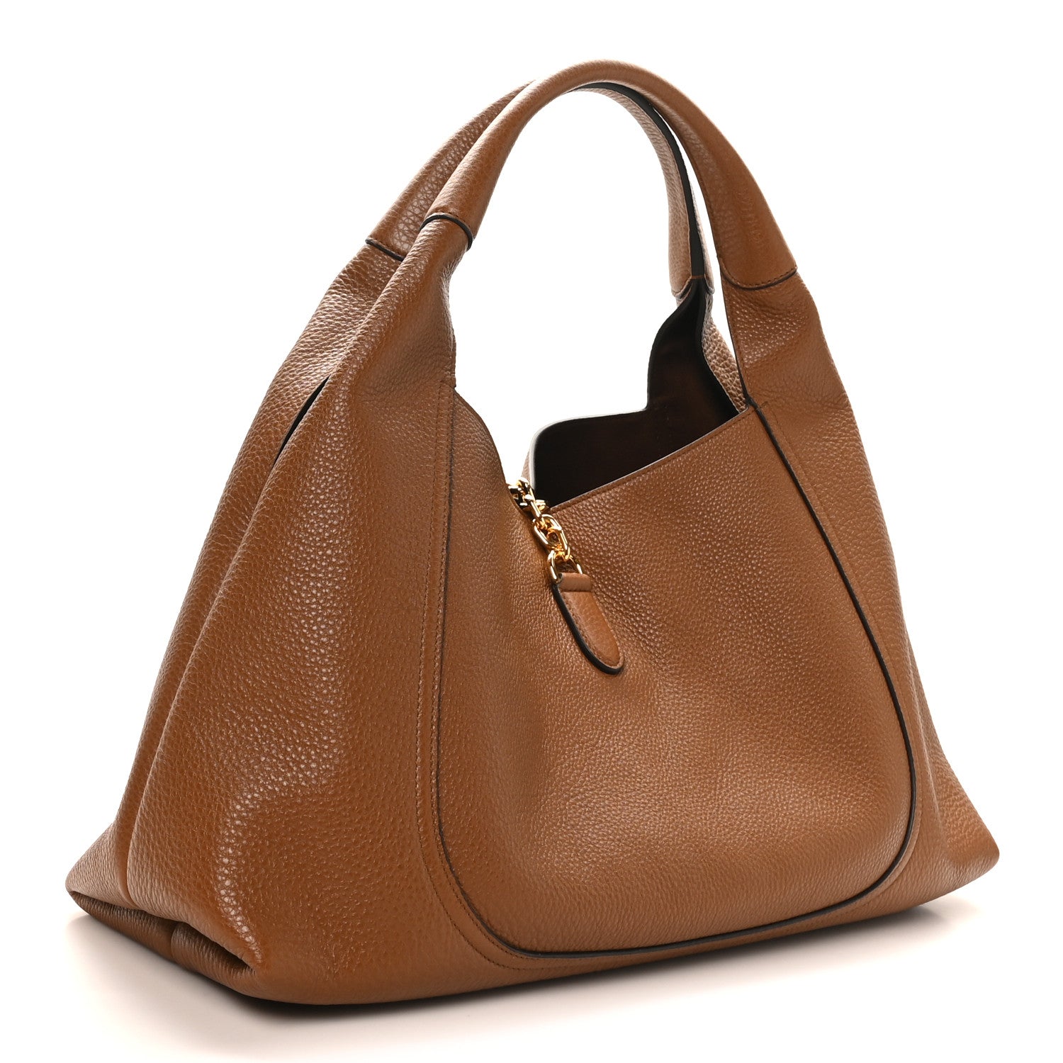 Gucci Grained Calfskin Softbit Maxi Shoulder Bag Brown 4 of 10