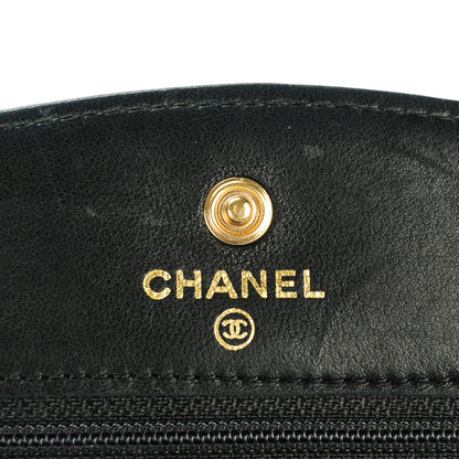 Chanel Caviar Timeless CC Wallet On Chain WOC Black 6 of 8