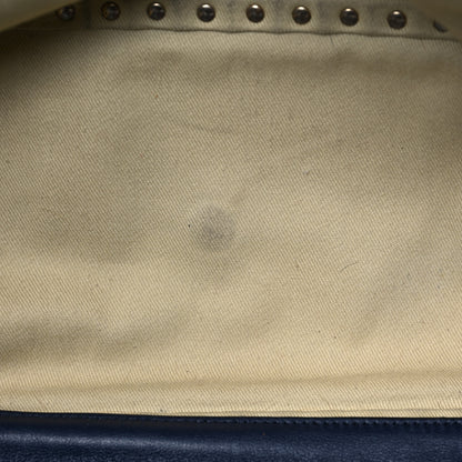 Valentino Garavani Vitello Medium Rockstud Tote Marine 8 of 10