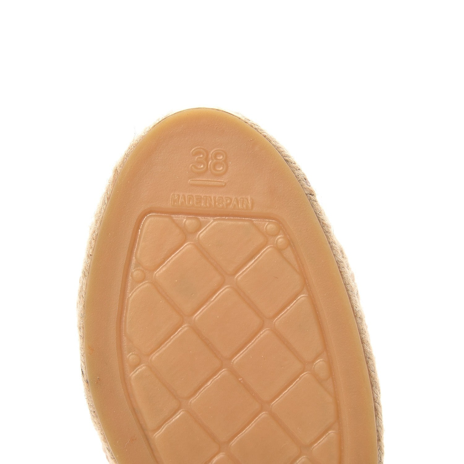 Chanel Lambskin CC Espadrilles 38 Beige Black 9 of 11