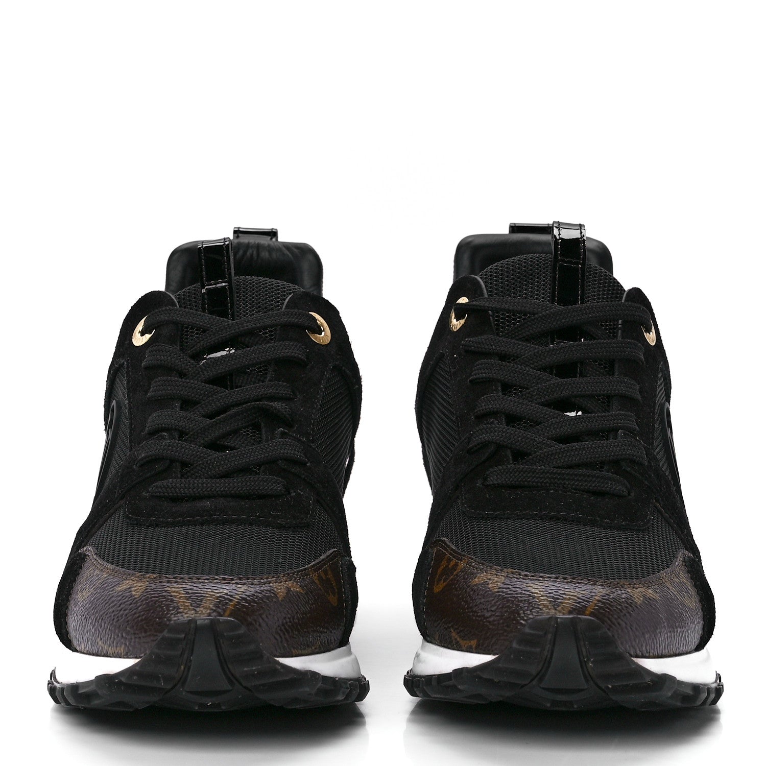 Louis Vuitton Suede Monogram Run Away Sneakers 40 Black 2 of 8