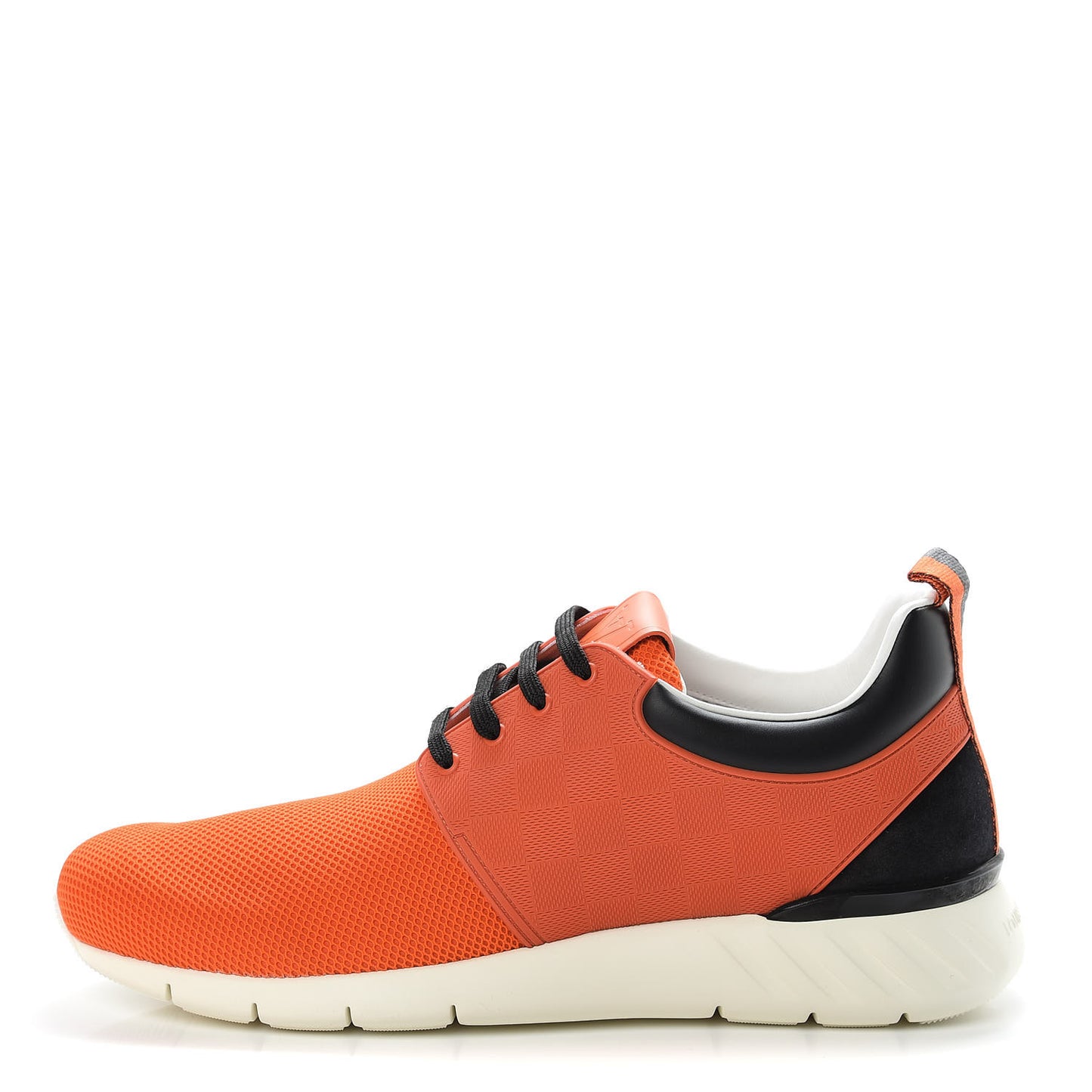 Rubber Mesh Suede Damier Fastlane Low Sneakers 9.5 Orange