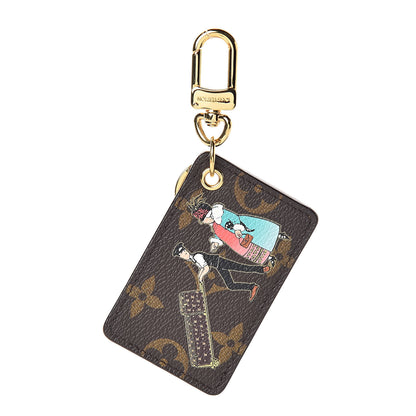 Louis Vuitton Monogram Illustre Bag Charm Key Ring Rose 1 of 3