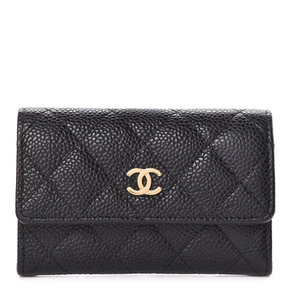 Chanel Caviar Quilted Flap Card Holder Black 1 of 9