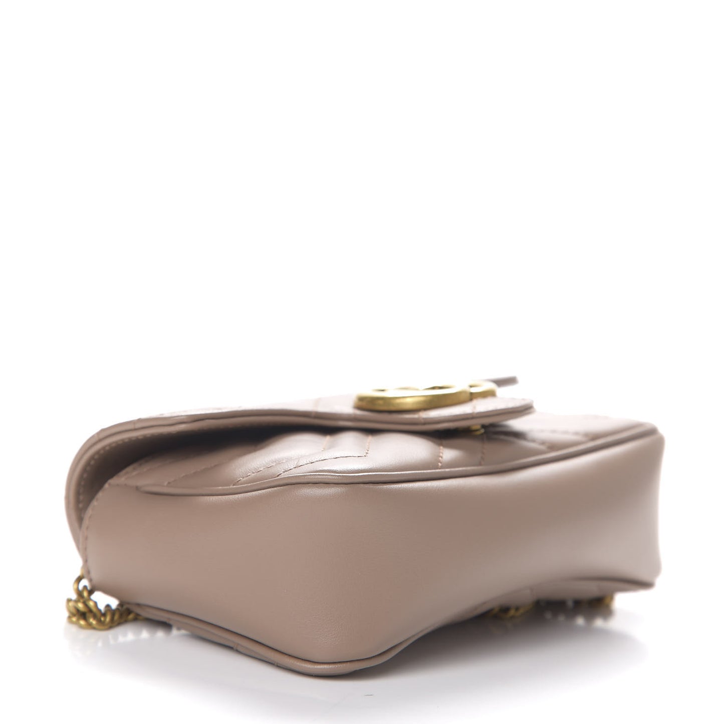 Calfskin Matelasse Super Mini GG Marmont Shoulder Bag Porcelain Rose