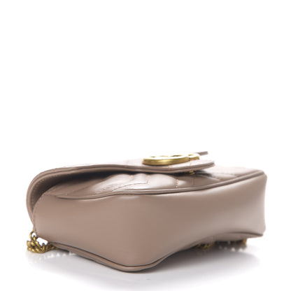 Gucci Calfskin Matelasse Super Mini GG Marmont Shoulder Bag Porcelain Rose 3 of 10