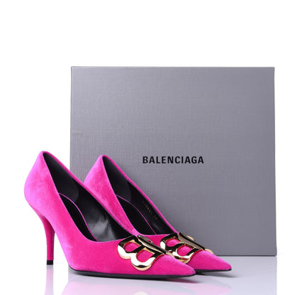 Balenciaga Velvet De Soie Pumps 39 Rose Fuchsia 11 of 11