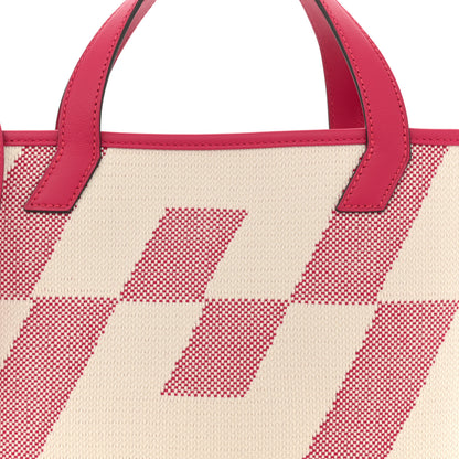 Hermes Swift Toile H Cabas H En Biais 27 Ecru Framboise 8 of 11