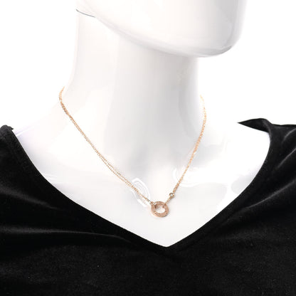Cartier 18K Pink Gold 2 Diamond LOVE Necklace 2 of 6