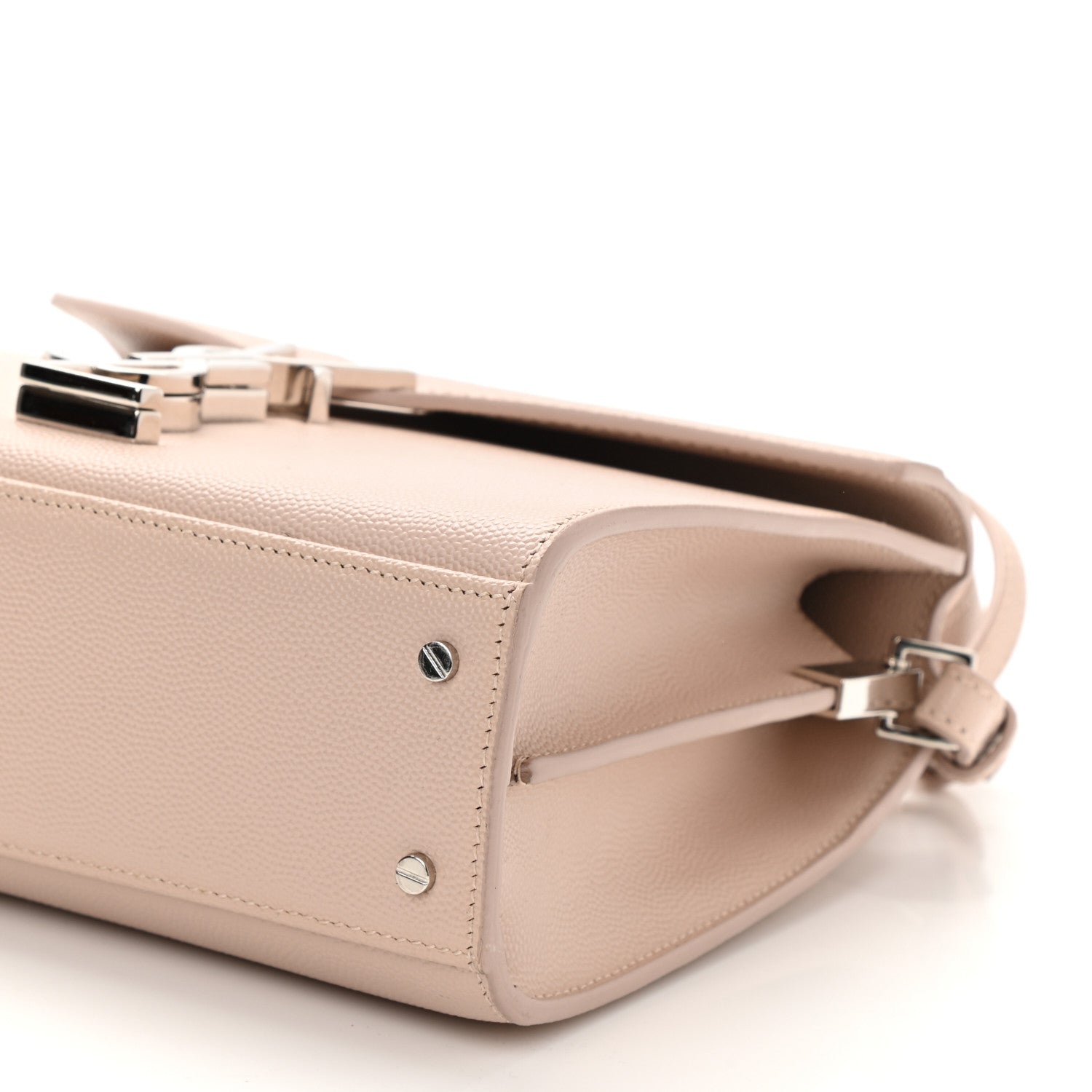 Saint Laurent Grain de Poudre Mini Classic Monogram Cassandra Top Handle Marble Pink 8 of 9