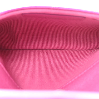 Chanel Patent Lambskin Quilted CC Hook Card Holder Pink 4 of 10
