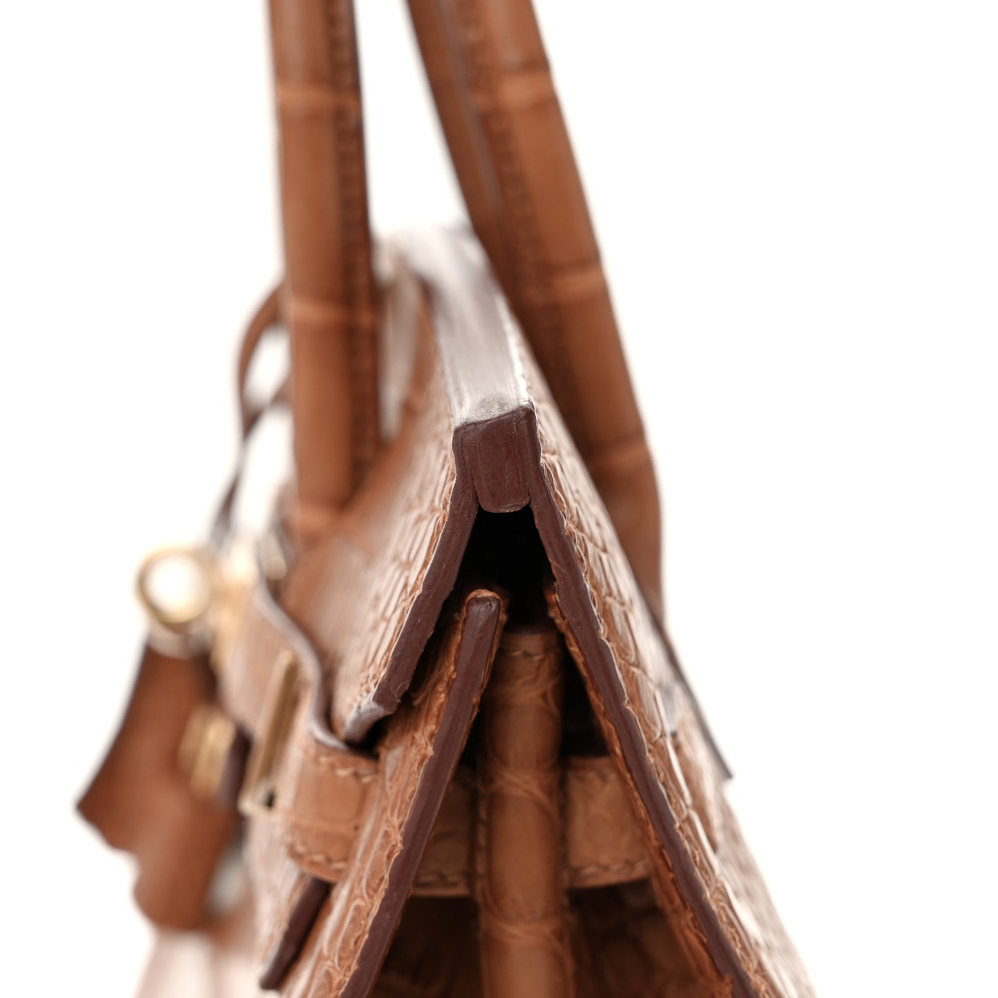 Matte Alligator Birkin Sellier 25 Gold