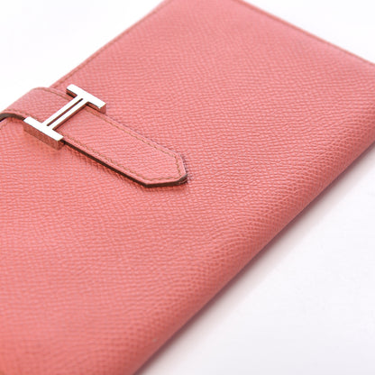 Hermes Epsom Bearn Gusset Wallet Flamingo 8 of 12